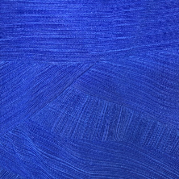 BCBGMAXAZRIA Briana Blue Sapphire Pleated Cocktail Dress Women’s Size 12 BCBG - Picture 4 of 11